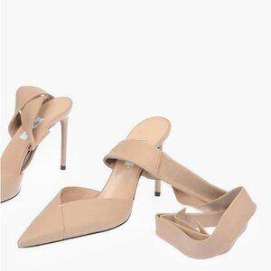 Max Mara leather PEGGY Point Toe Pumps Shoes Sandals